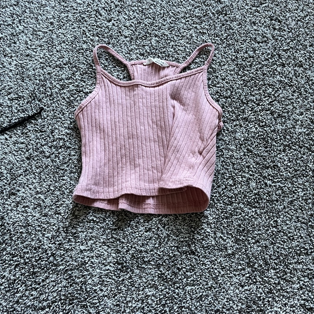 girls pink crop top